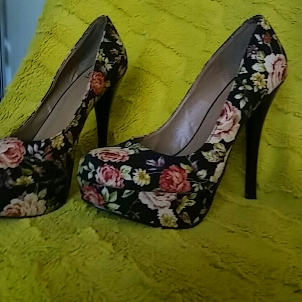 Floral High Heels